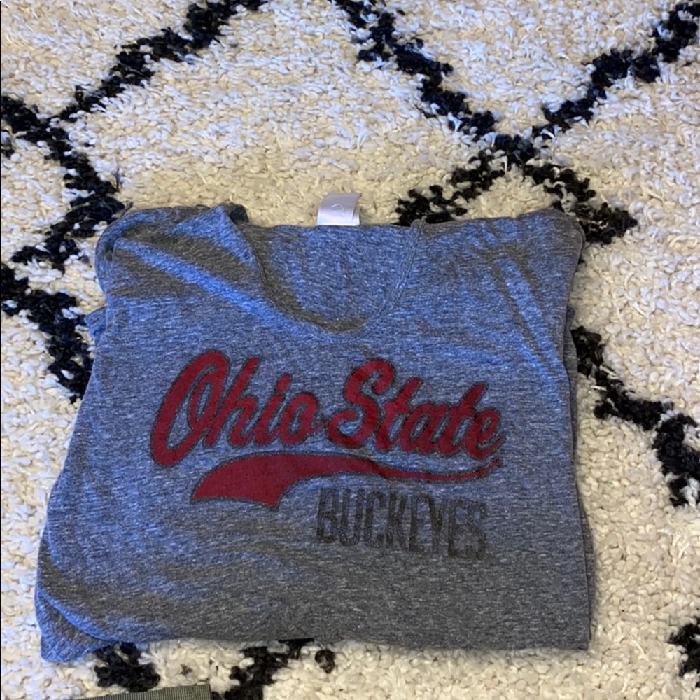 hooded long sleeve ohio state shirt